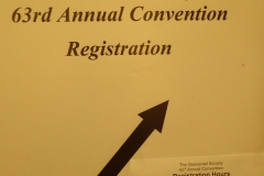 Registration sign back at the hotel