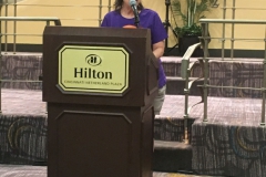 Society Convention Chair Jo Anne Martinez giving welcome greetings
