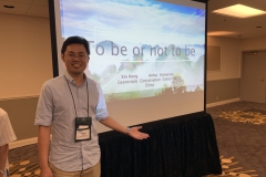 Hong Xin presenting at the Conservation Meeting