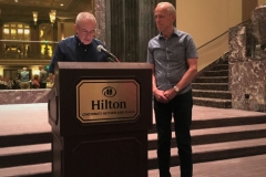 Paul Susi presenting awards to Bill Price