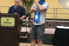 Auctioneer Winston Goretsky with assistant Brandon Erikson