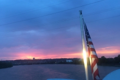 Sunset viewed from the paddlewheeler