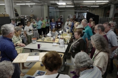 Group touring the factory area