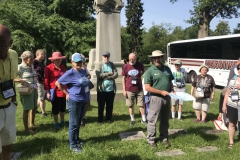 Tour guide and group at Spring Grove Cemetery/Arboretum
