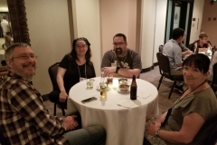 Dennis Kramb, Jen & Brian Cooney, Ginny Heatter socializing