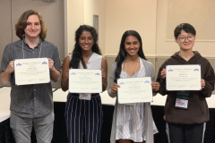 Students Simon Cull, Samika Harihan, Nikita Coppisetti, Wenjing Xu