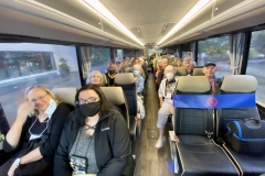 Group ready to leave on the day’s bus tour