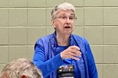 Sally Robinson at the Welcome dinner