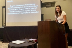 Student Lindsay Lee presenting her program