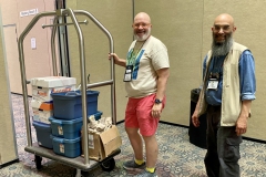 Bob Clark and Peter Shalit all packed up