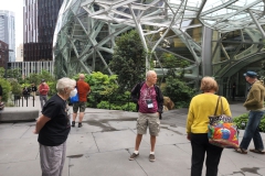 Our tour group gathering outside The Spheres