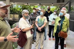 Horticulture staff leader briefing the group