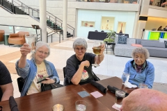 Informal dinner group back at the Murano lobby bar