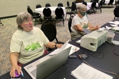 Entries Chair Karyn Cichocki assisted by Elizabeth Varley