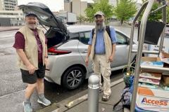 Bob Clark and Peter Shalit unloading more plants