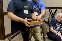 Mel Grice happily passing on the President’s gavel to Winston Goretsky