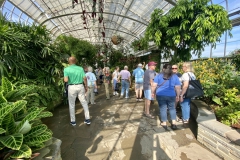 Tour group inside the main conservatory
