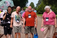Scott Ammann, Bill Price, Winston Goretsky, Irina Nicholson in the garden