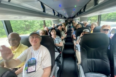 Group on bus ride to visit Monticello
