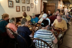 Enjoying the old-time buffet feast before heading back to Richmond