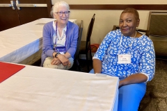 Flower Show volunteers Barbara Greenawalt and Alice Howard