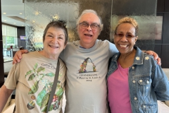 Mel Grice with Volunteers Sue Hoffman and Linda Kilby