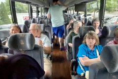 Final trip group on the bus to the canal
