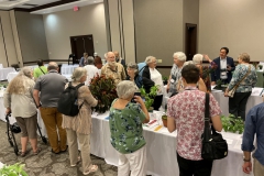 The after-awards crowd in the showroom