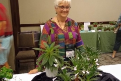 Kitty Hedgepeth and one of the entries that earned her tie-award for Runner-Up to Horticulture Sweepstakes