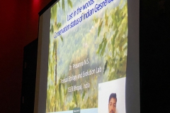 Prasanna NS from India presenting at the conservation meeting