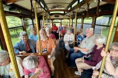 Morning trolley tour group