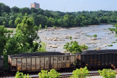 View of the James River rapids in downtown Richmond