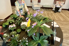 Barb Borleske preparing her entries