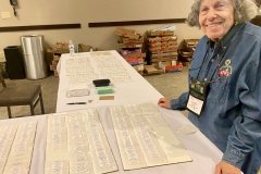 Seed Fund Co-Chair Carolyn Ripps selling both species and hybrids seeds